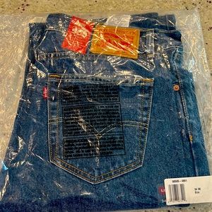 Levi’s 505 regular jeans.  34 x 36.  Still in original packaging.